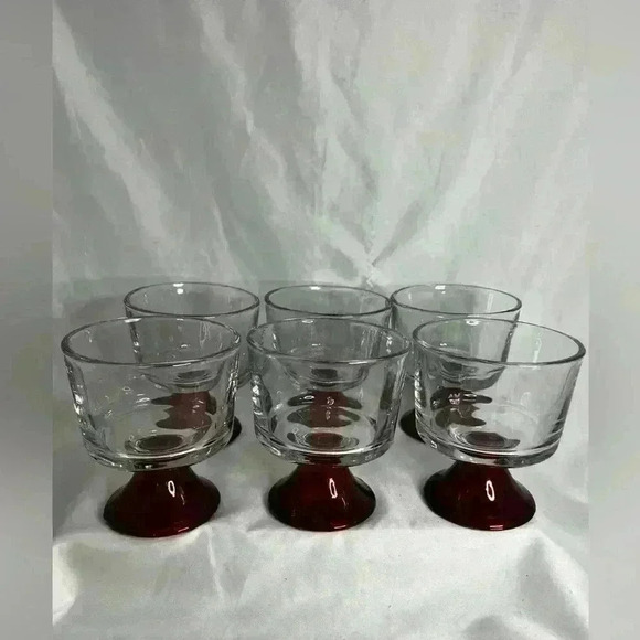 6-Anchor Hocking Presence Mini Footed Trifle  Bowls - Picture 2 of 5